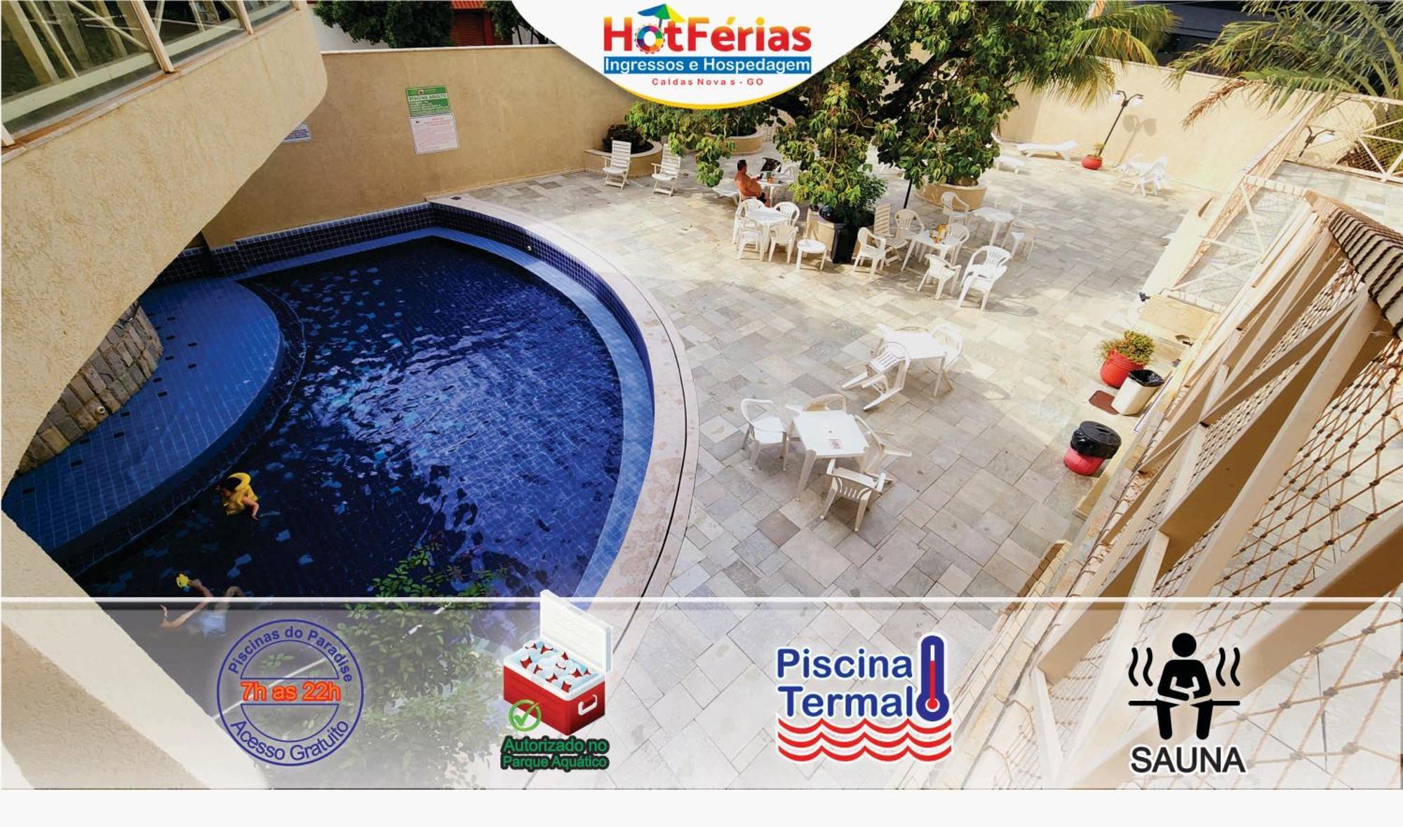 Flat Paradise, Piscinas Termais, Proximo Ao Centro - Hotferias Caldas Novas Luaran gambar