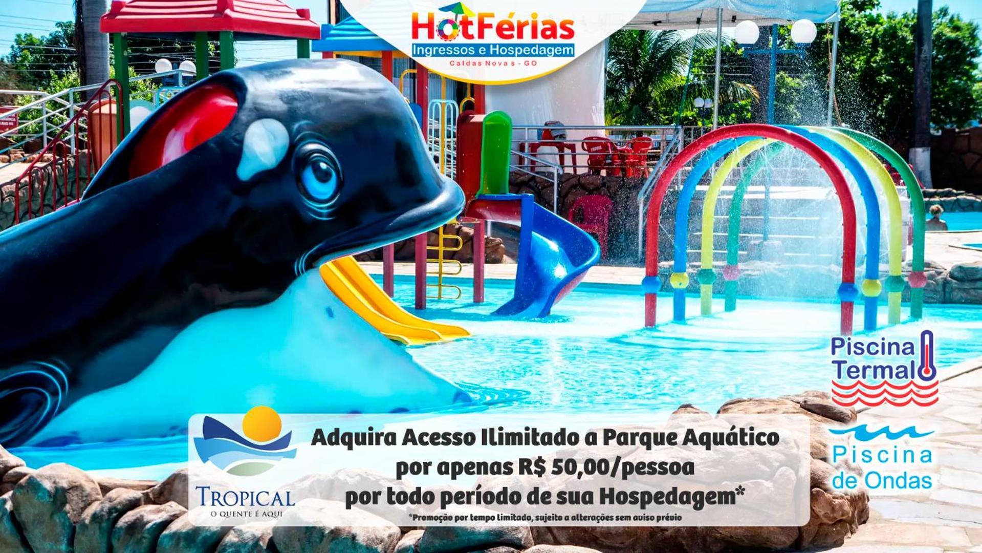 Flat Paradise, Piscinas Termais, Proximo Ao Centro - Hotferias Caldas Novas Luaran gambar